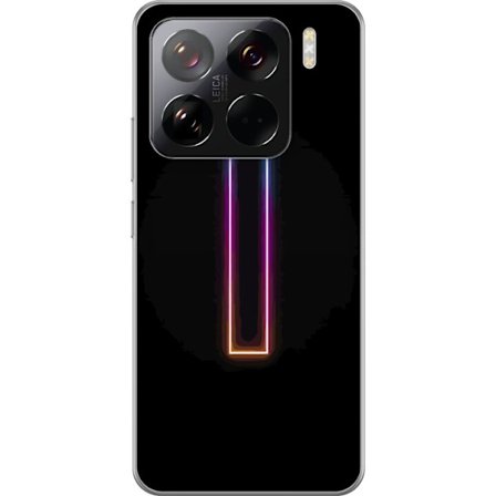 Kompatibel Mobilcover til Xiaomi Xiaomi 15 Pro Minimalistisk neonbogstav I i regnbuefarver mod mørk baggrund