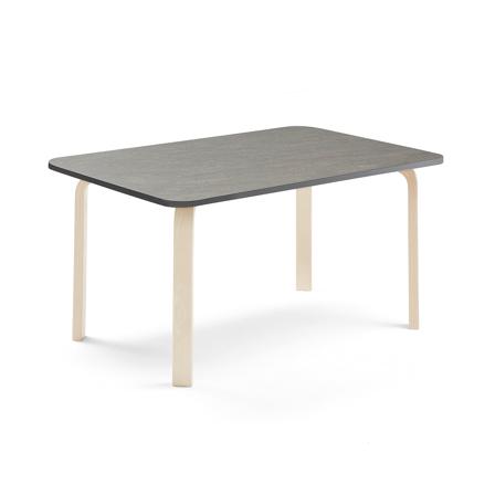 Tisch ELTON, 1200x700x590 mm, Linoleum dunkelgrau, Birke