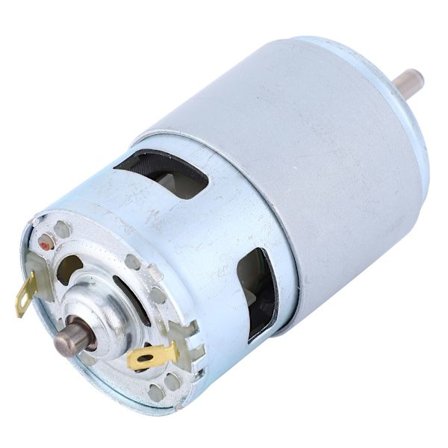 Hög Effekt 12V 60W Mikro DC Motor Kullageraxel Lågt Ljud 4000 RPM