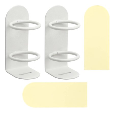 2 stk. elektriske tandbørsteholdere til montering på væggen (hvid)