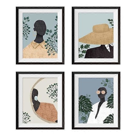 4 kpl/setti Abstrakti hahmo Valekehys Seinätaide Maalaus Tarrat Kodin sisustus