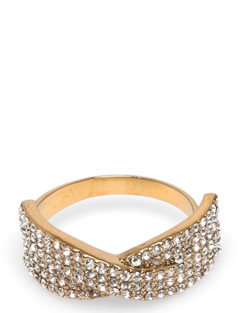 Pilgrim | Shea Crystal Ring Gold-Plated | ONE SIZE