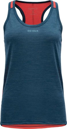 Devold Running Woman Racerback Women Short sleeved fitness sweater Blue XL