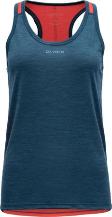 Devold Running Woman Racerback Women Short sleeved fitness sweater Blue M