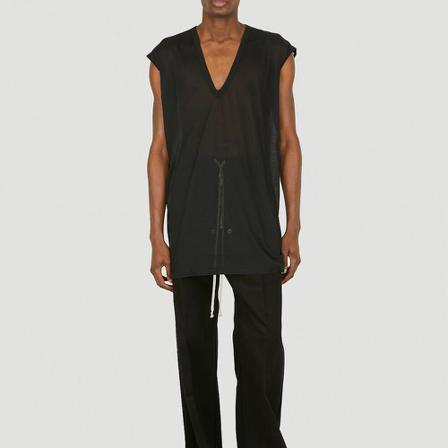 Rick Owens - T-shirts - Svart - Herr - Storlek: L, Herr, Storlek: L