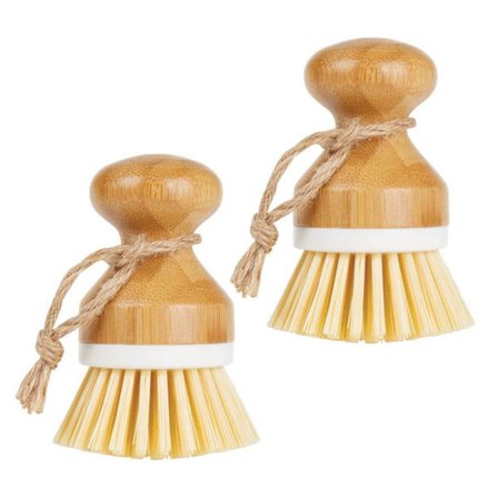 2 Bambuharjaa, Pesuharja Astioiden Puhdistukseen Litteä Pa