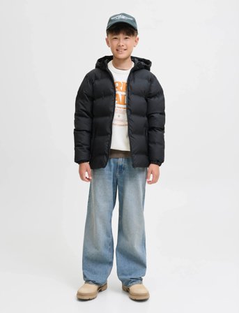 Jack & Jones Jjelements Pu Puffer Jnr - Black - 140