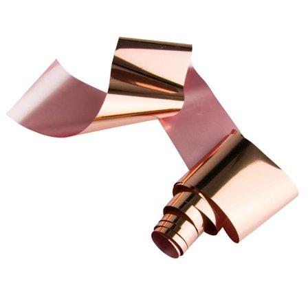 Nagelfolie / folie - för nageldekorationer - Krom - Koppar - 1m