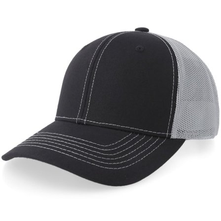 Equip - Noir trucker Casquette - Black/Light Gray Trucker @ Hatstore