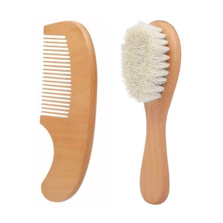 Villavauvan puinen harja kampa vastasyntyneen hiusharja vauvan päähieronta