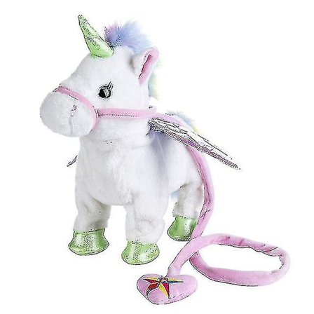 35cm Morsom Elektrisk Gående Enhjørning Plysj Leke Stoffdyr Leke Kompatibel Med Barn Elektronisk Musikk Enhjørning Leke Jul -ES