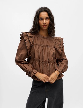 Object Objhope L/S Top Div - Brown - 38