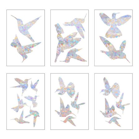 Statiske klistermærker til vinduer, kollisionssikre klistermærker til fugle