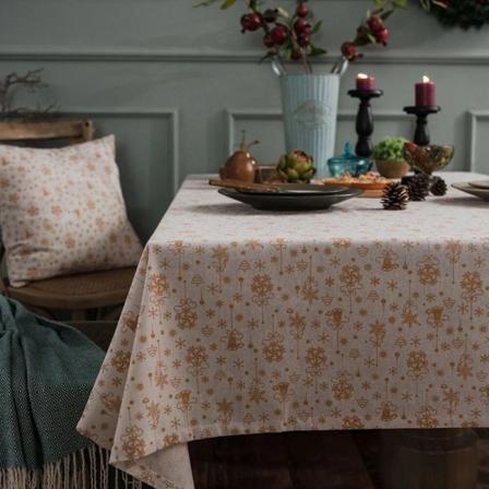 Lin bomull julefest duk japansk grønn bronzing vindklokker rektangel spisebordstrekk for hjemmedekorativt White 2pcs Pillowcase