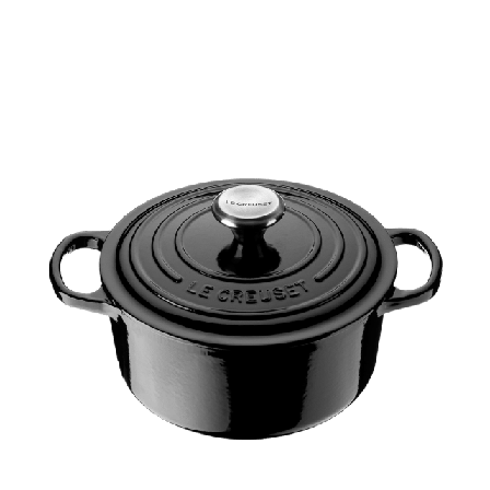 Le Creuset Rund Gryta Med Lock 4,2L Kastruller & grytor Svart 4,2 L