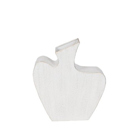 Hvid metalvase, 26,5x8x30 cm, moderne indretning