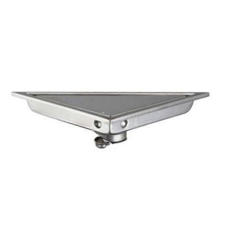 304 Rostfritt Stål Typ Triangelformad Golvbrunn Badrum Kakel Osynlig Duschbrunn Hårfångare