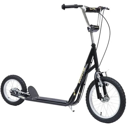 Rootz Børnescooter - Kick Scooter - City Scooter - Teenager Scooter - Push Kick Scooter til børn - Justerbart styr - Dual Brakes Kickstand - Sort