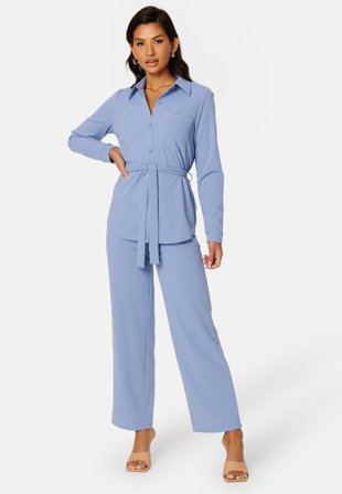 Happy Holly - Rienna soft jacket - Dusty blue - Kläder - - Bubbleroom