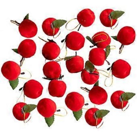 60 stk. juletre epleanheng epleformede hengende ornamenter til julefestivalen