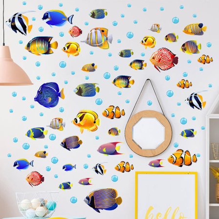 Et sett med sjødyr veggklistremerker Veggklistremerker Veggdekor Fjernbar