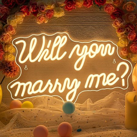 Vil du gifte dig med mig neonskilt til vægdekoration, bryllups LED-bogstaver neonlysskilt til frieri dekorationer bryllupsfest Valentinsdag kæreste