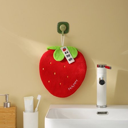 Hedelmäkäsipyyhe Kylpypyyhkeet PUNAINEN MANSIKKA PUNAINEN MANSIKKA