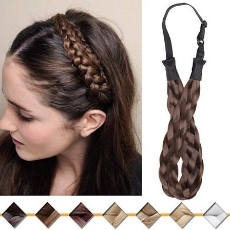 Syntetisk hår flettet pandebånd medium størrelse fletninger pandebånd til