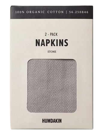 Napkin - 2 Pack Home Textiles Kitchen Textiles Napkins Cloth Napkins Grå Humdakin