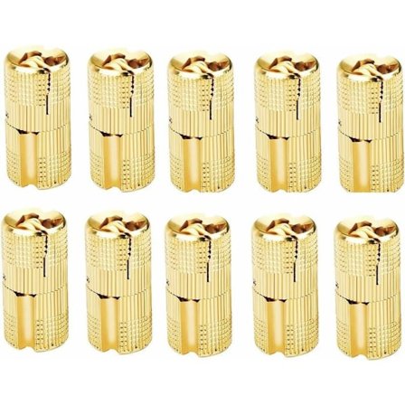 10 STK 10MM Ren Kobber Skjulte Slidsede Hængsler Cylindrisk Hængsel, Messing Skjulte Hængsler Skjulte Tøndehængsler, Til Hjemmemøbler