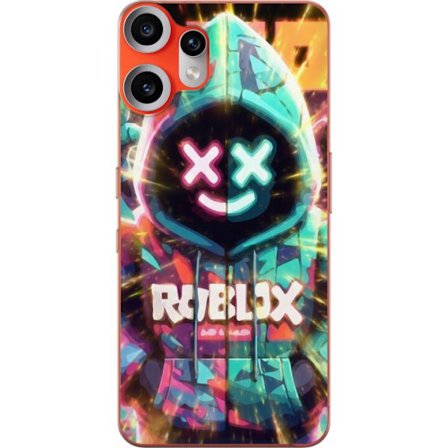 Kompatibel Mobilcover til Nothing Nothing CMF Phone 2 Pro Neonfarvet Roblox hættetrøje figur med lysende effekter og energifyldt baggrund, moderne g