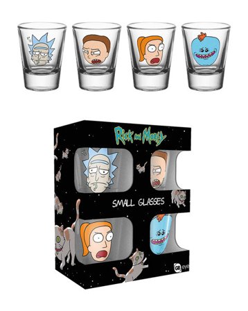 Rick & Morty Shotglas 4st