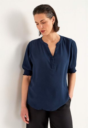 Cellbes of Sweden - Crepe blus - marin - för damer - 42/44