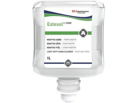 DEB Tvål Pure, oparfymerad 1L - Lyreco - Städ och hygien - Tvål och hygien - Hygiensystem - Deb
