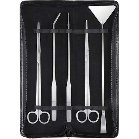Akvarium Aquascaping Kit 5 i 1 STAINLESS STEEL Akvarietank Vannplanteverktøysett Tang Saks Spatel