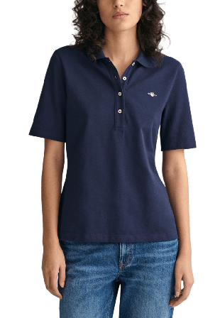 GANT Shield Piqu√ Polo Shirt T-shirts Dam Blå XS