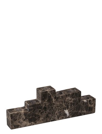 Mette Ditmer Step Candleholder - Brown - W4.5X L32X H11.5CM