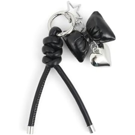 15 cm elegant læderbue nøglering til kvinder, stilfuld bilnøglering og taskevedhæng, perfekt tegnebogstilbehør til damer