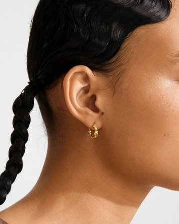 Pilgrim ZION small huggie hoop earrings Golden Schmuck Mädchen - Kids Brand Store