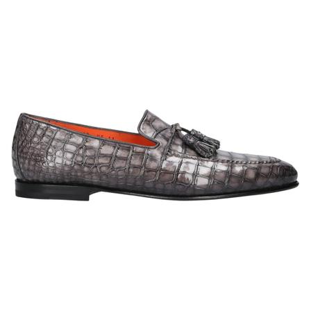 Santoni Instappers , Grijs , Heren , Maat: 44 EU Instappers & Slip ons