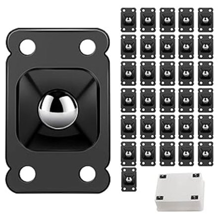 32 STK (Svart) Mini Ruller Selvklebende Rustfritt Stål