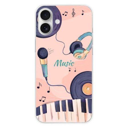 Silikonskal - Kompatibel med Apple iPhone 16 Plus - design i färgackord