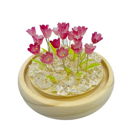 Tulip Nattlys Blomsterlampe RØD