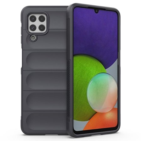 Blødt grebsformet cover til Samsung Galaxy A22 4G - Sølv/Grå