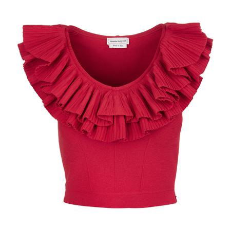 Alexander McQueen, Top Rood, Dames, Maat:S,polyester
