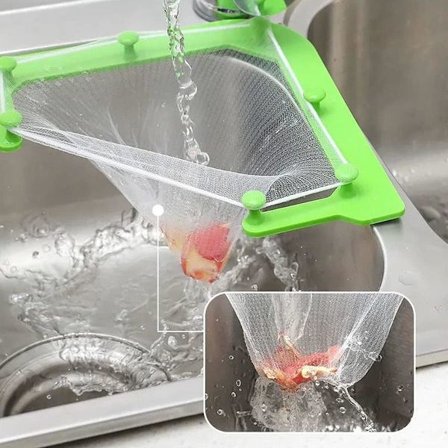 Vaskestativpose, Køkkenvaskfilter med 50 stk. Engangsposer