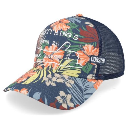 Coastal - Blå trucker Keps - Hft Super Duper Navy/Multicolor A-Frame Trucker @ Hatstore