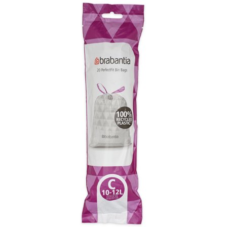 Brabantia PerfectFit avfallspåsar C 10–12 liter, 20-pack | Fler produkter > Städning & Diskning > Avfallspåsar | Bagaren och Kocken