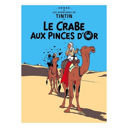 Poster - Tintin Le Crabe aux Pinces d'Or -Krabban med guldklorna