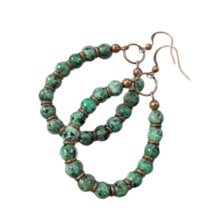 Unikke Håndlavede Bohème Øreringe med Natursten Stilfulde Dråbeøreringe Charm til Modebevidste Personer